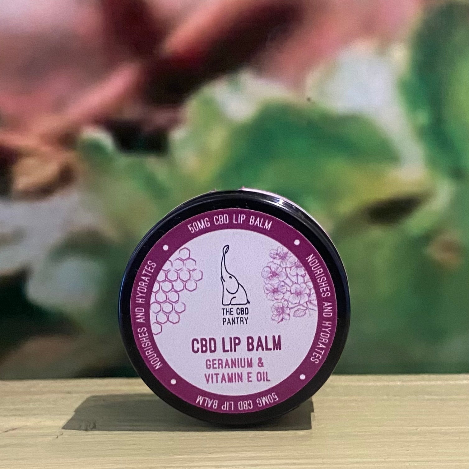 The CBD Pantry Lip Balm Geranium 20g