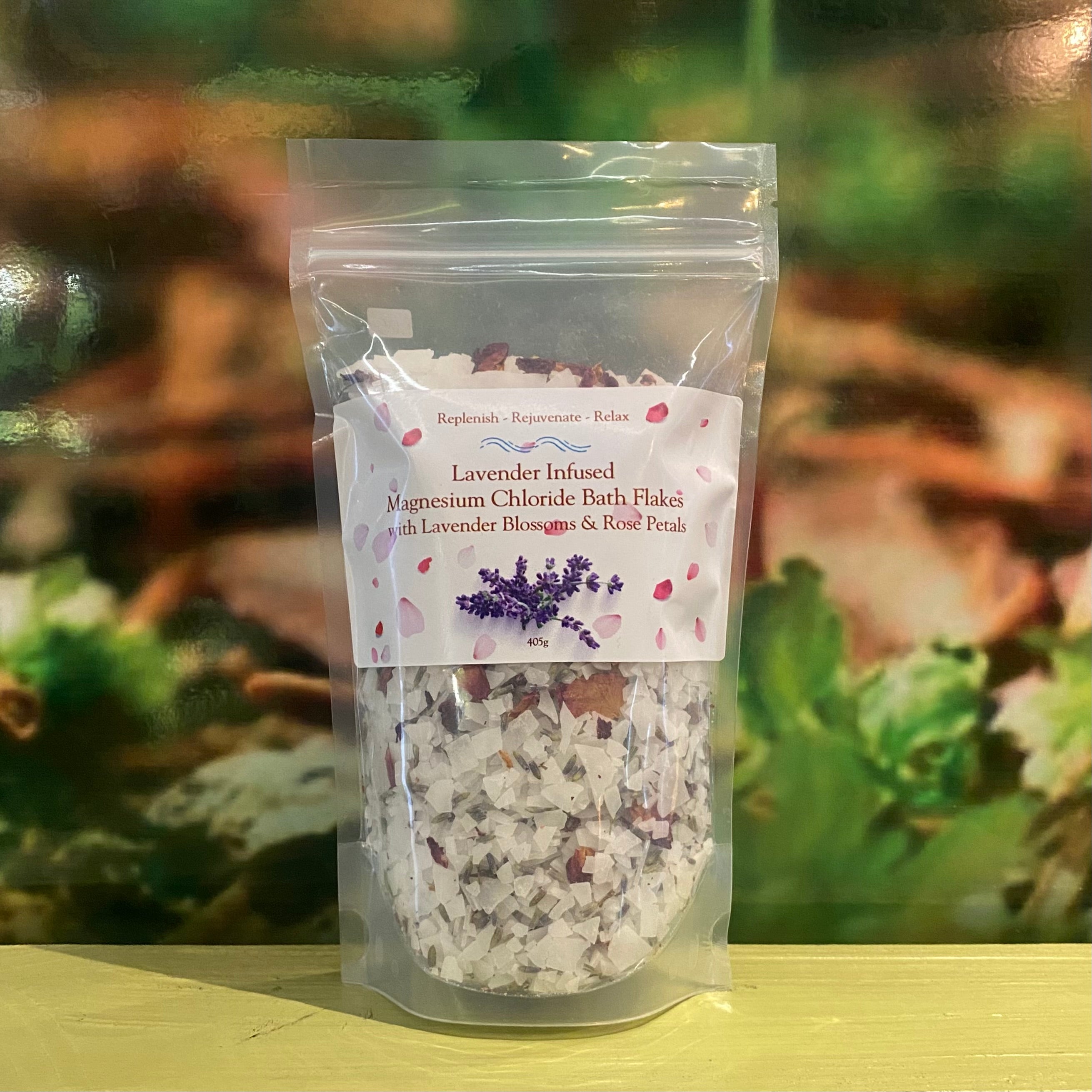 Zechstein Lavender Infused Magnesium Chloride Bath Flakes  405g