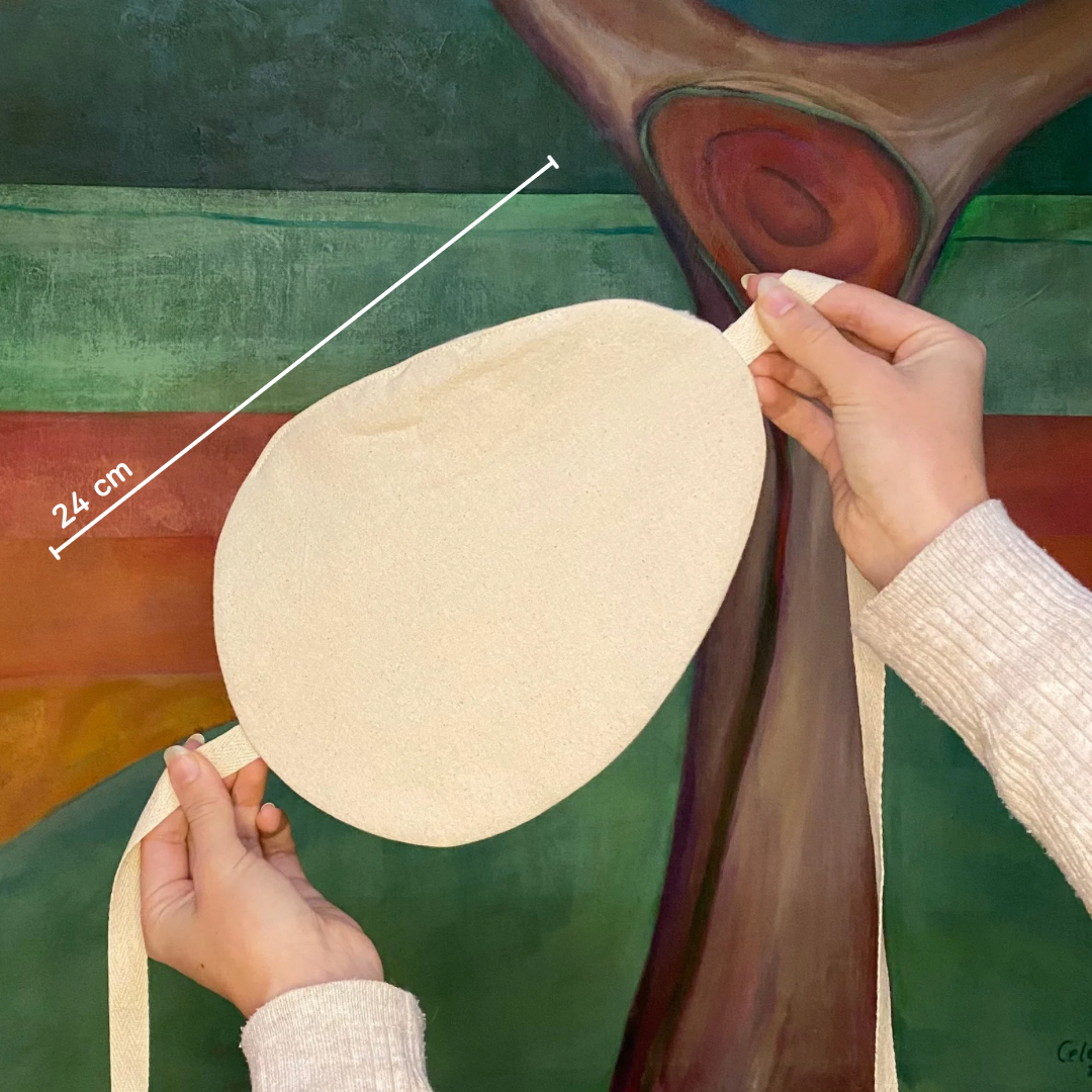 Castor Oil Pack – Medium (24cm, Avocado-Shaped with Strings)