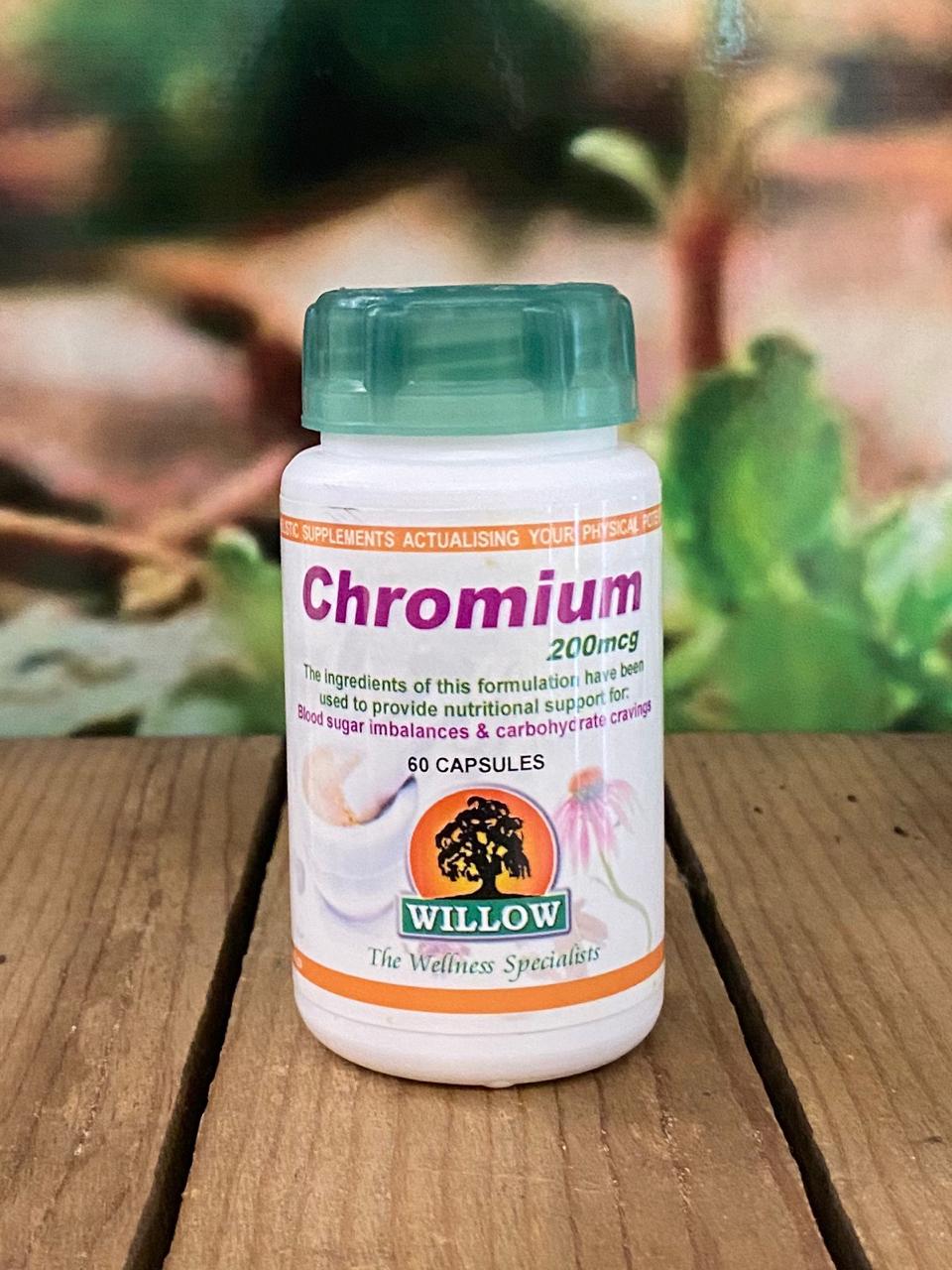 Willow Chromium 200mcg 60 capsules