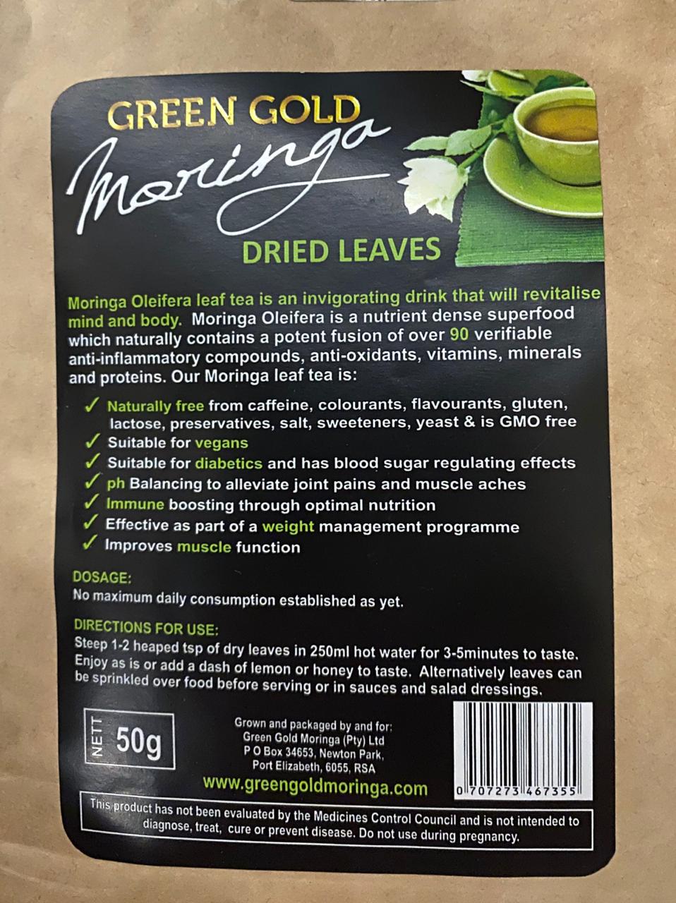 Green Gold Moringa Dried leaves 50g