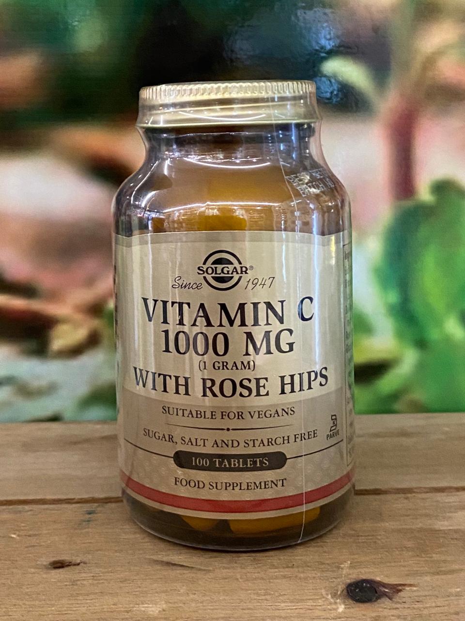 Solgar Vitamin C 1000mg with Rosehips 100 tablets