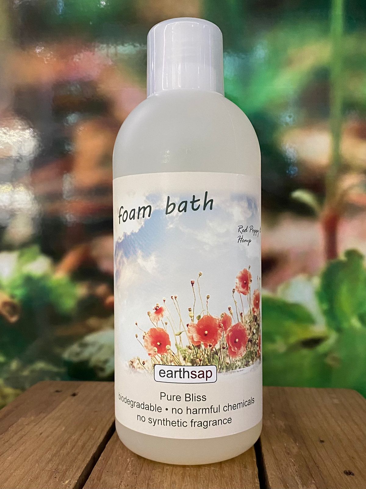 EarthSap Foam Bath 500ml (Red Poppy and Hemp)