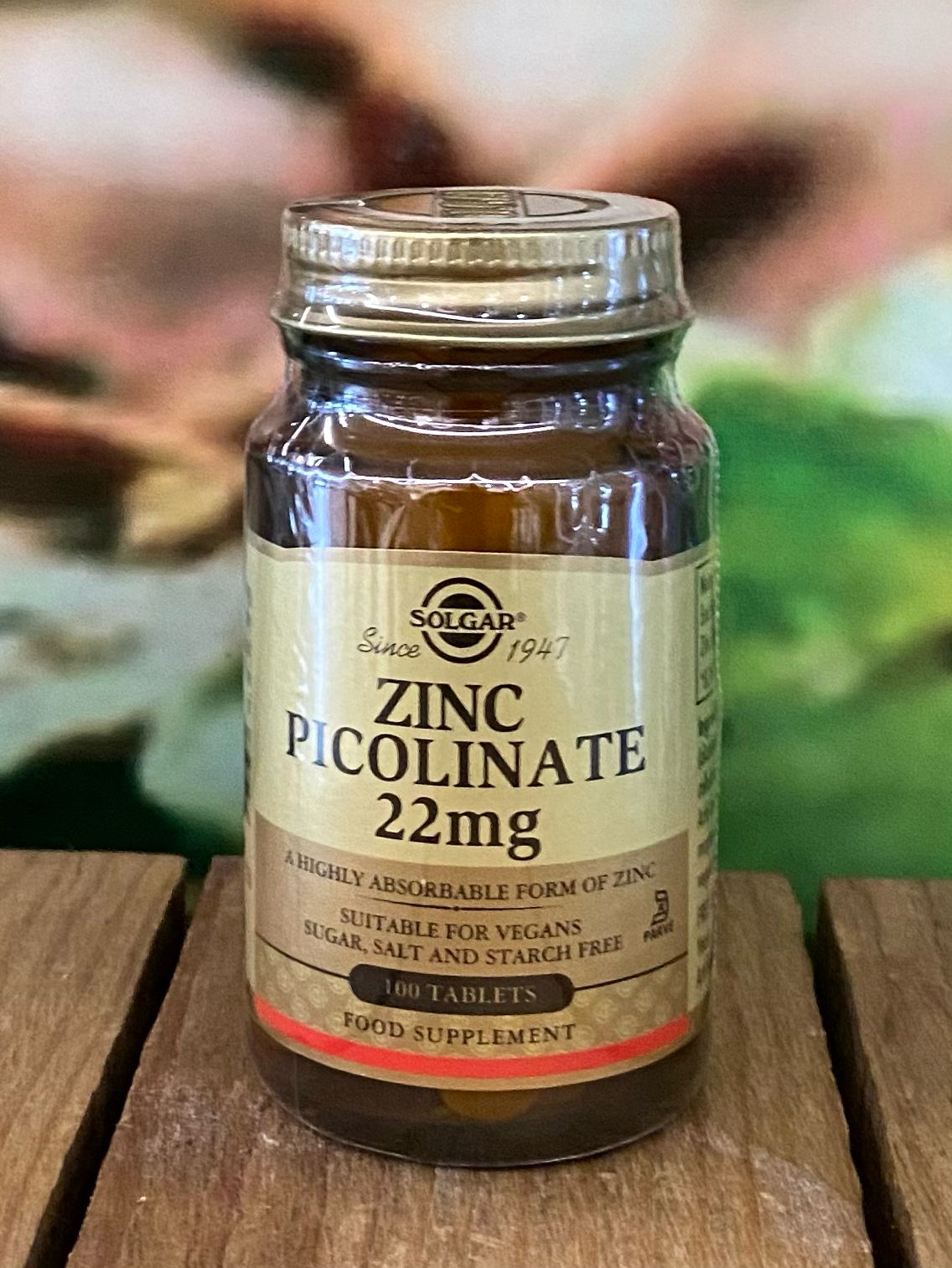 Solgar Zinc Picolinate 22mg 100 tablets