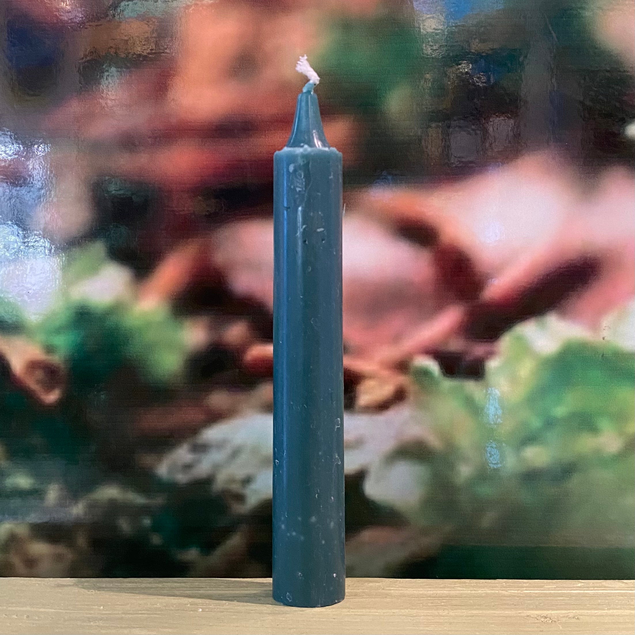 Candle single green colour small