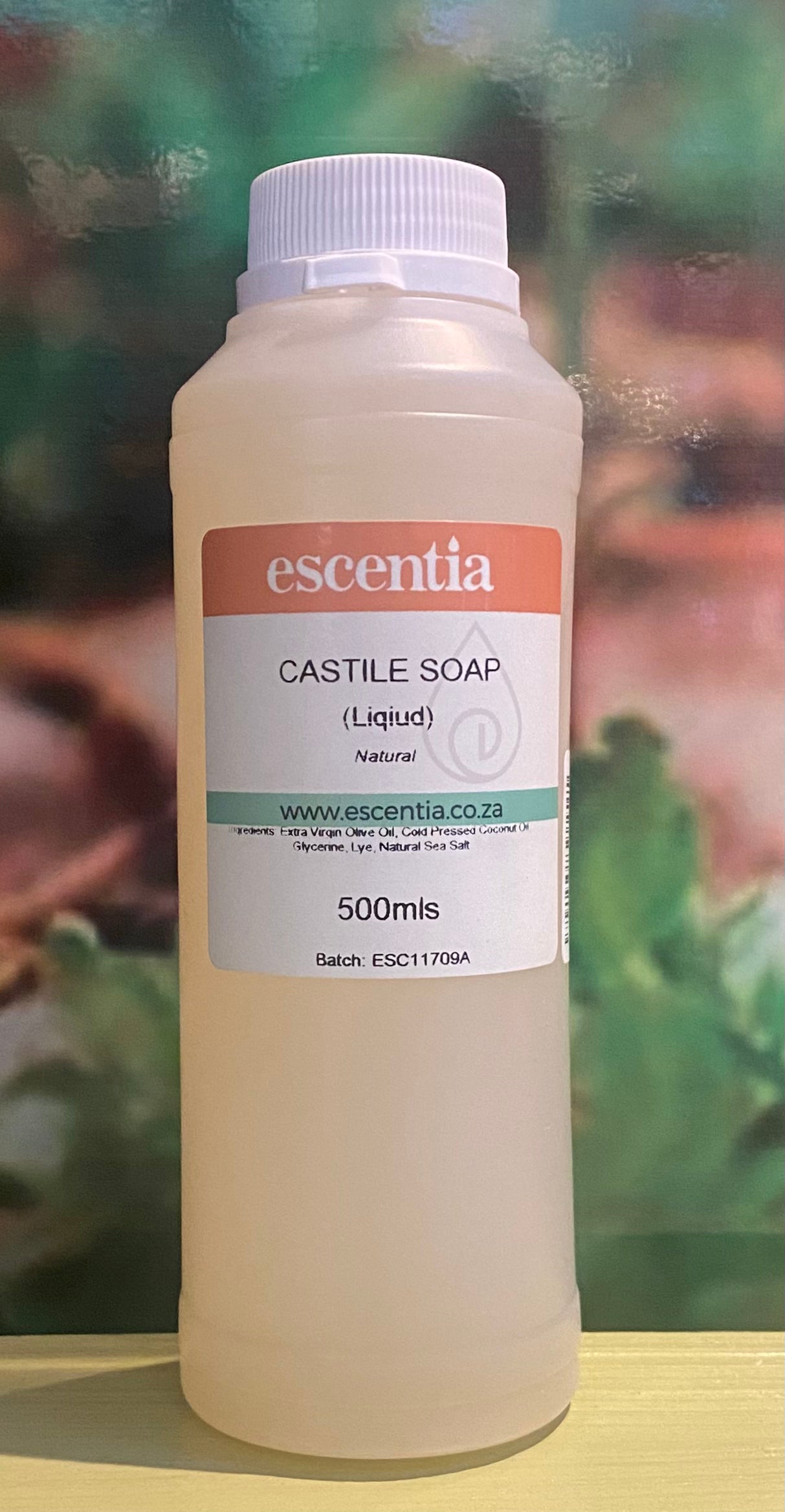 Escentia Natural Castile Soap 500ml