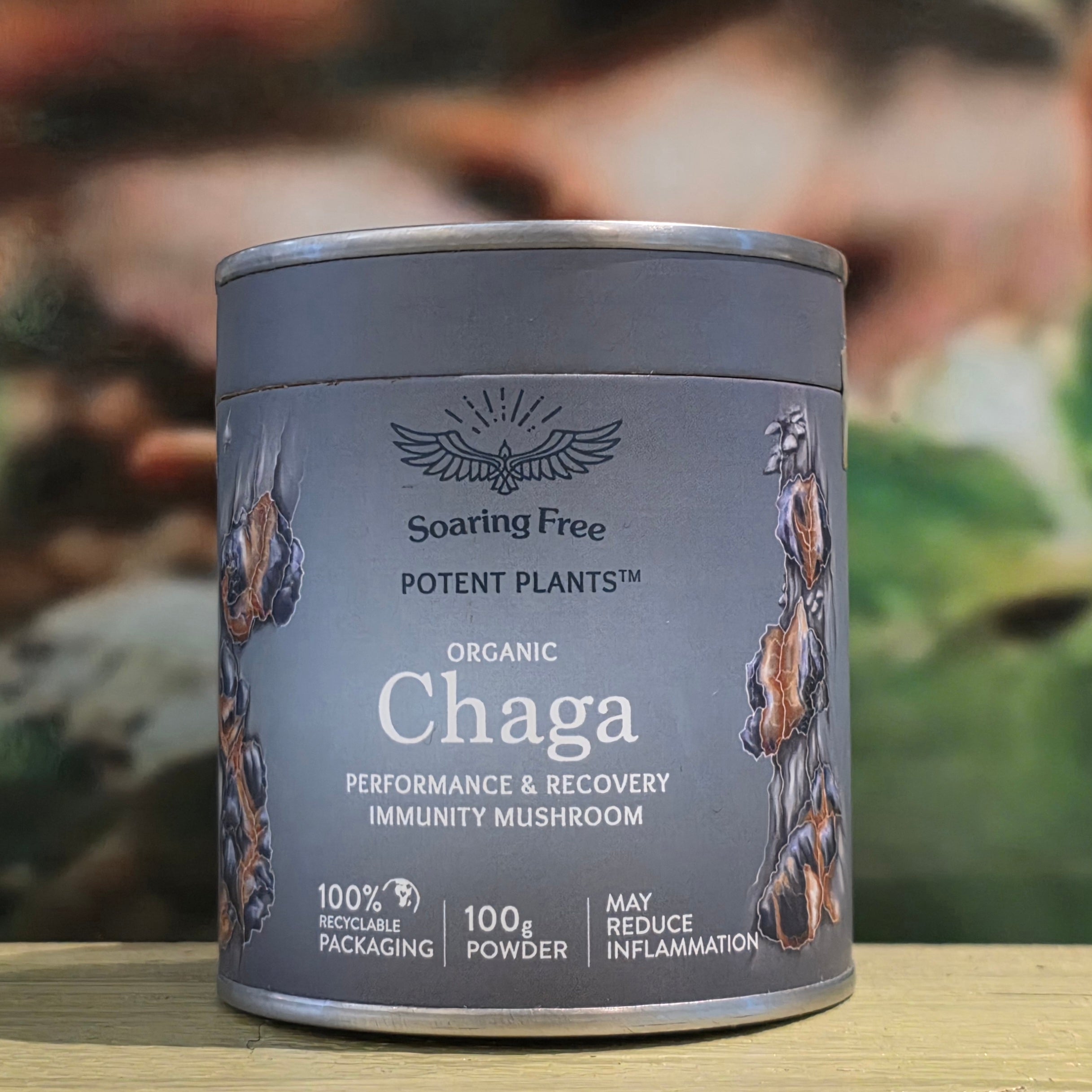 Soaring Free Organic Chaga 100g