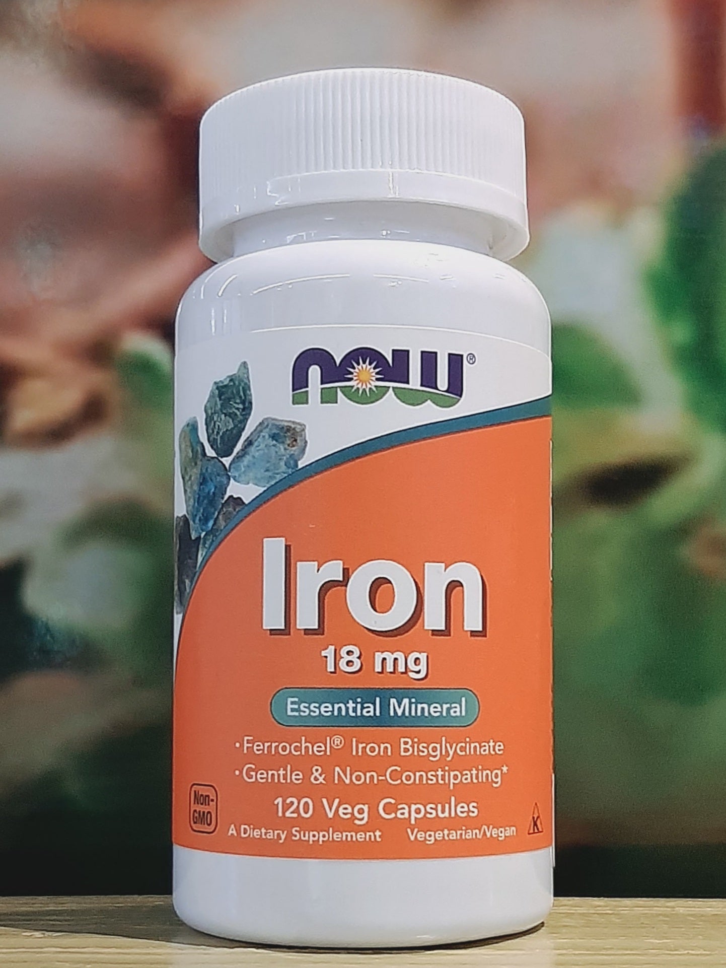 NOW Iron 18mg 120 capsules