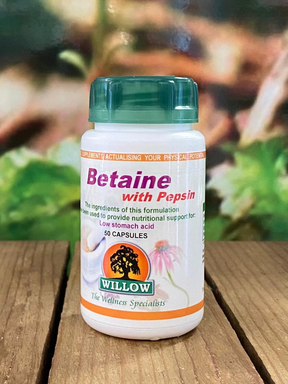Willow Betaine with Pepsin 50 capsules